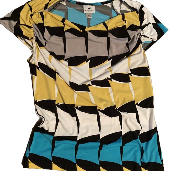 Worthington Tops - Worthington Colorful Geometric Stretch Top